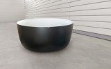 Aquatica Purescape720 Black White Freestanding Solid Surface Bathtub06